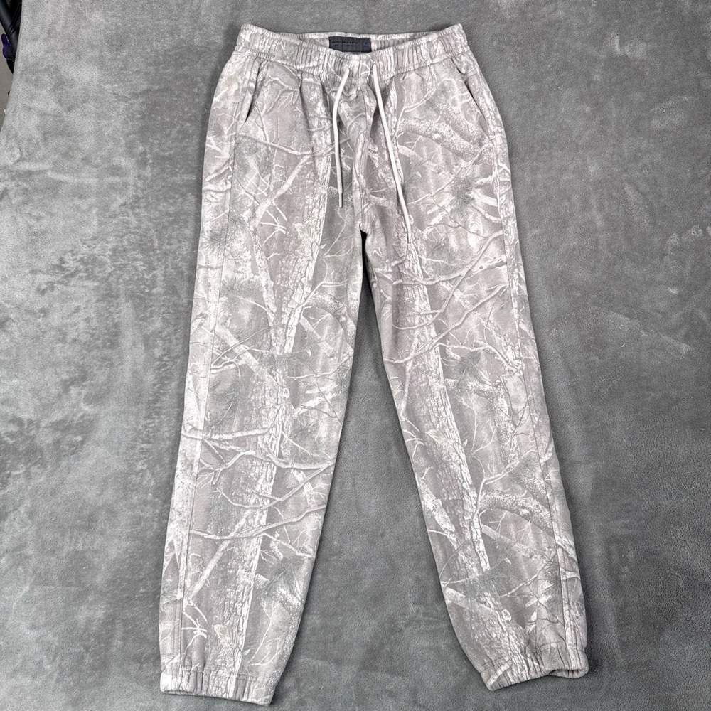 Abercrombie Camo Jogger Sweatpants Mens Small Soft A&F Essentials